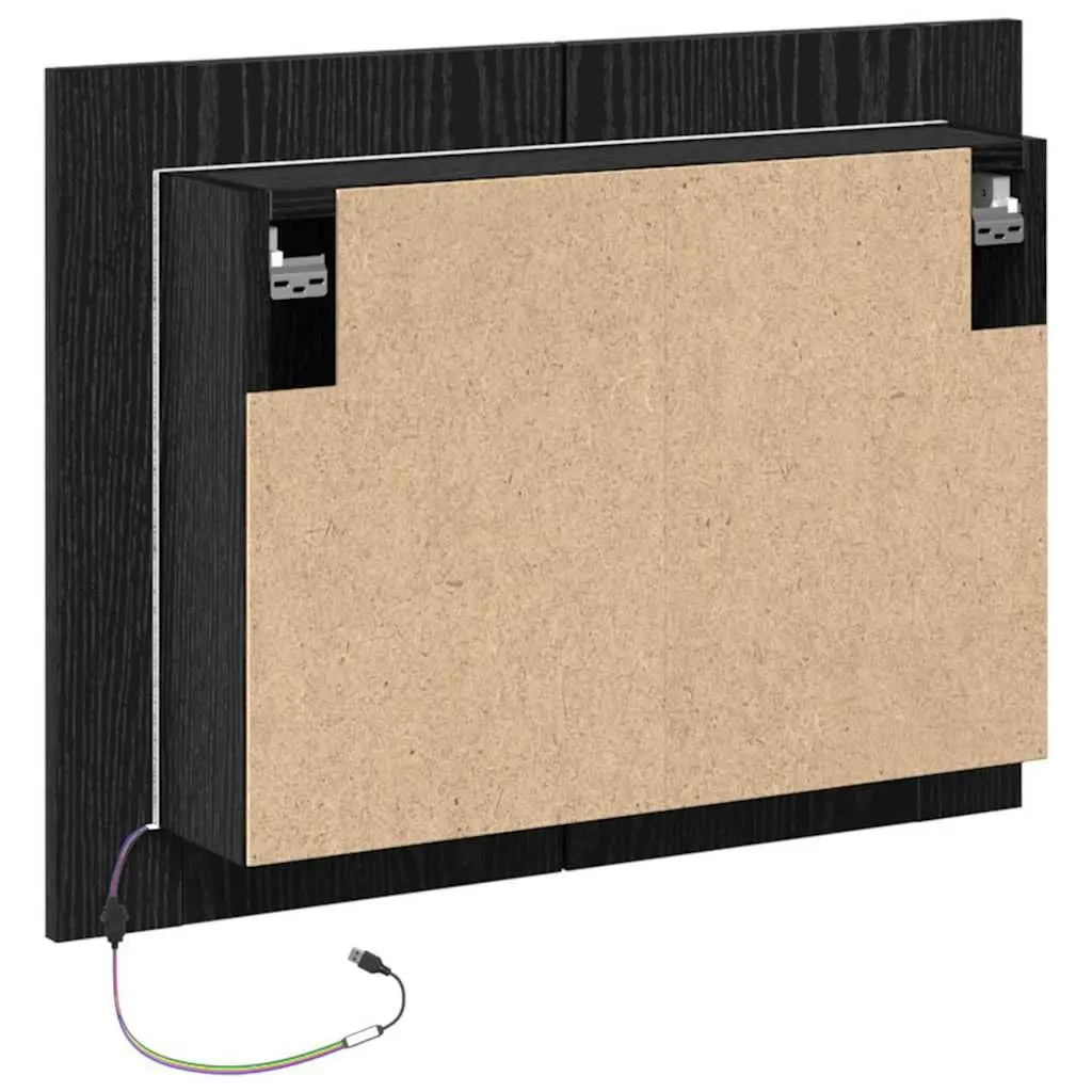 Wall-Mounted Bathroom Mirror Cabinet with LED Lighting