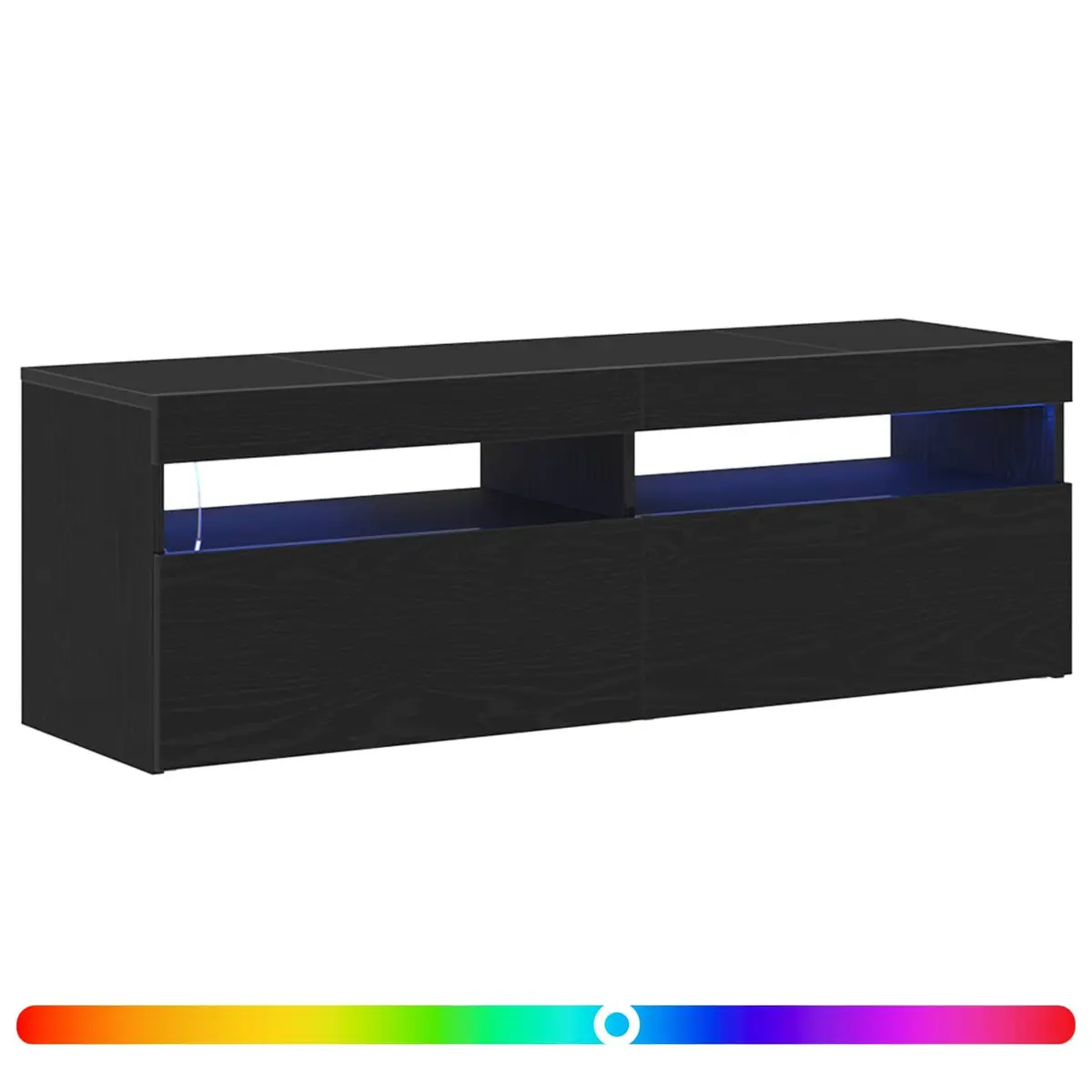 TV Cabinet Engineered Wood 120cm Black Oak