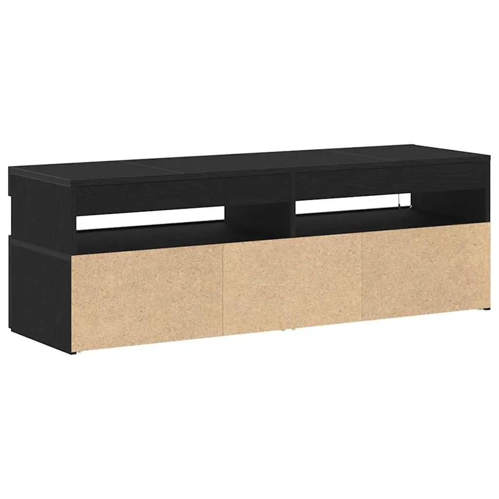 TV Cabinet Engineered Wood 120cm Black Oak