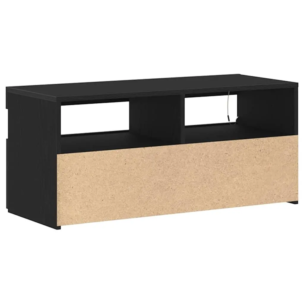 TV Cabinet Engineered Wood 90 x 35 x 40 cm Black Oak