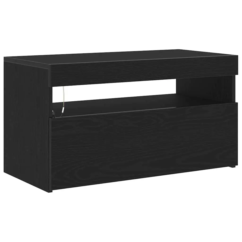 TV Cabinet Engineered Wood 75x35x40cm Black