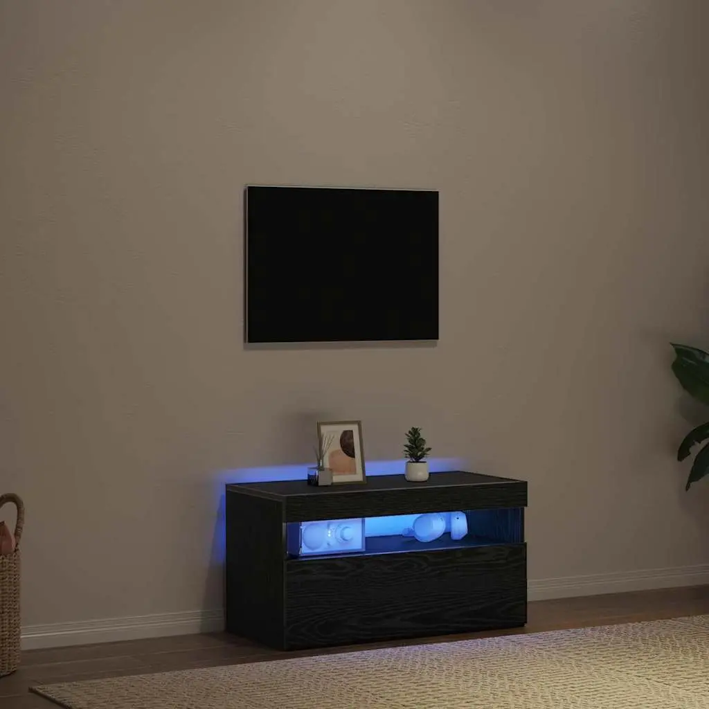TV Cabinet Engineered Wood 75x35x40cm Black