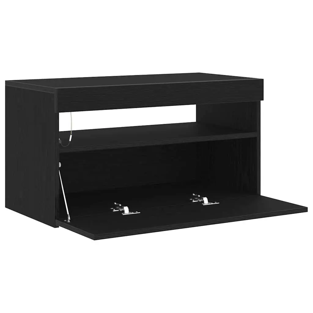 TV Cabinet Engineered Wood 75x35x40cm Black