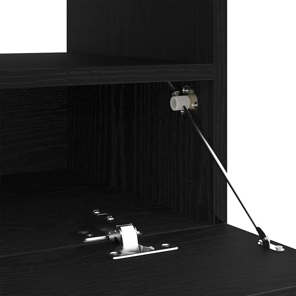 Black TV Cabinet with LED Strip Lighting