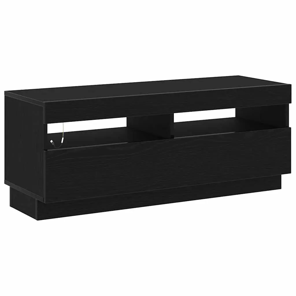 Black TV Cabinet with LED Strip Lighting
