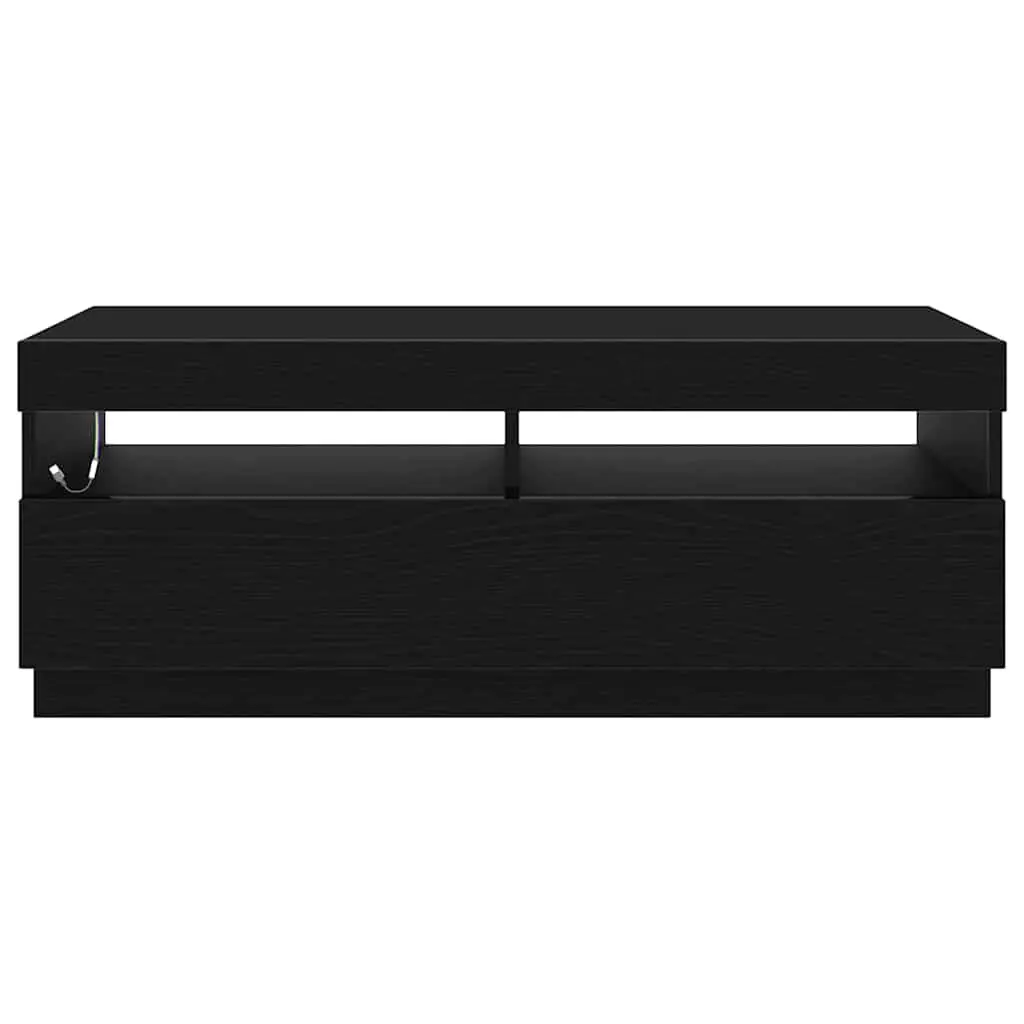 Black TV Cabinet with LED Strip Lighting