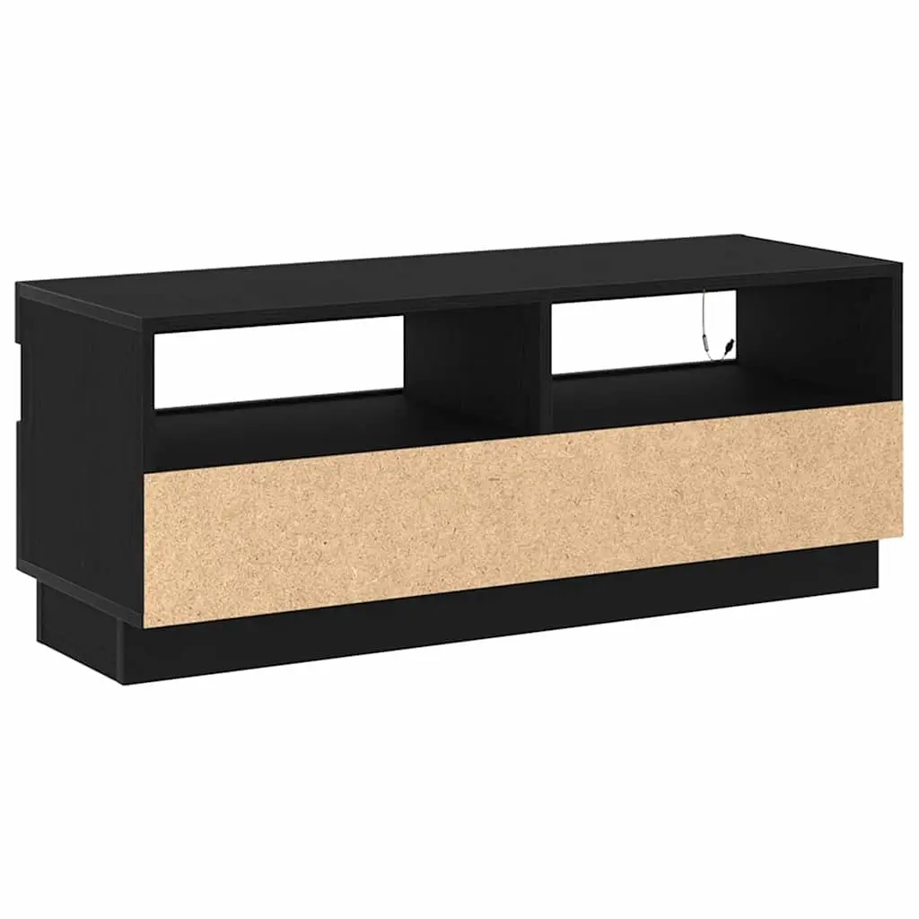 Black TV Cabinet with LED Strip Lighting