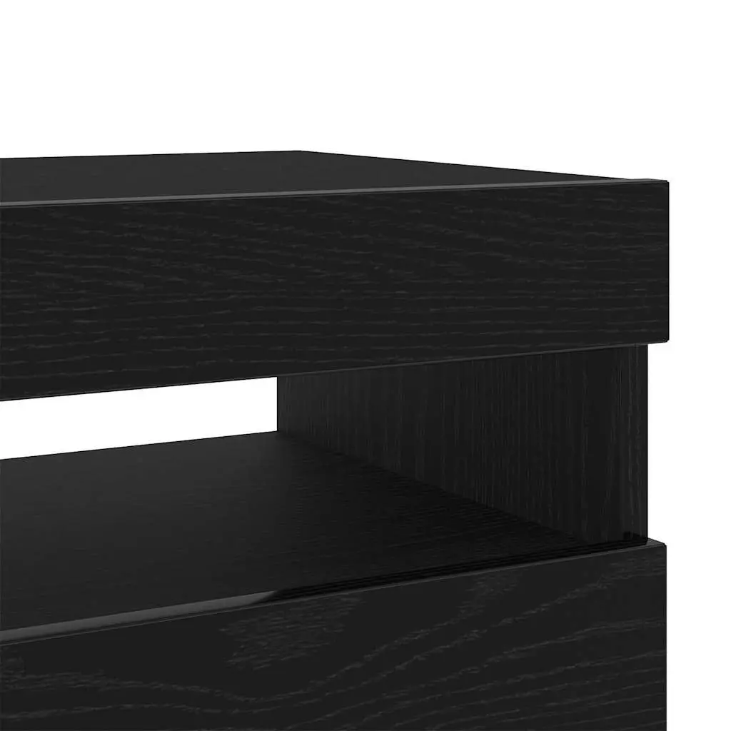 Black TV Cabinet with LED Strip Lighting