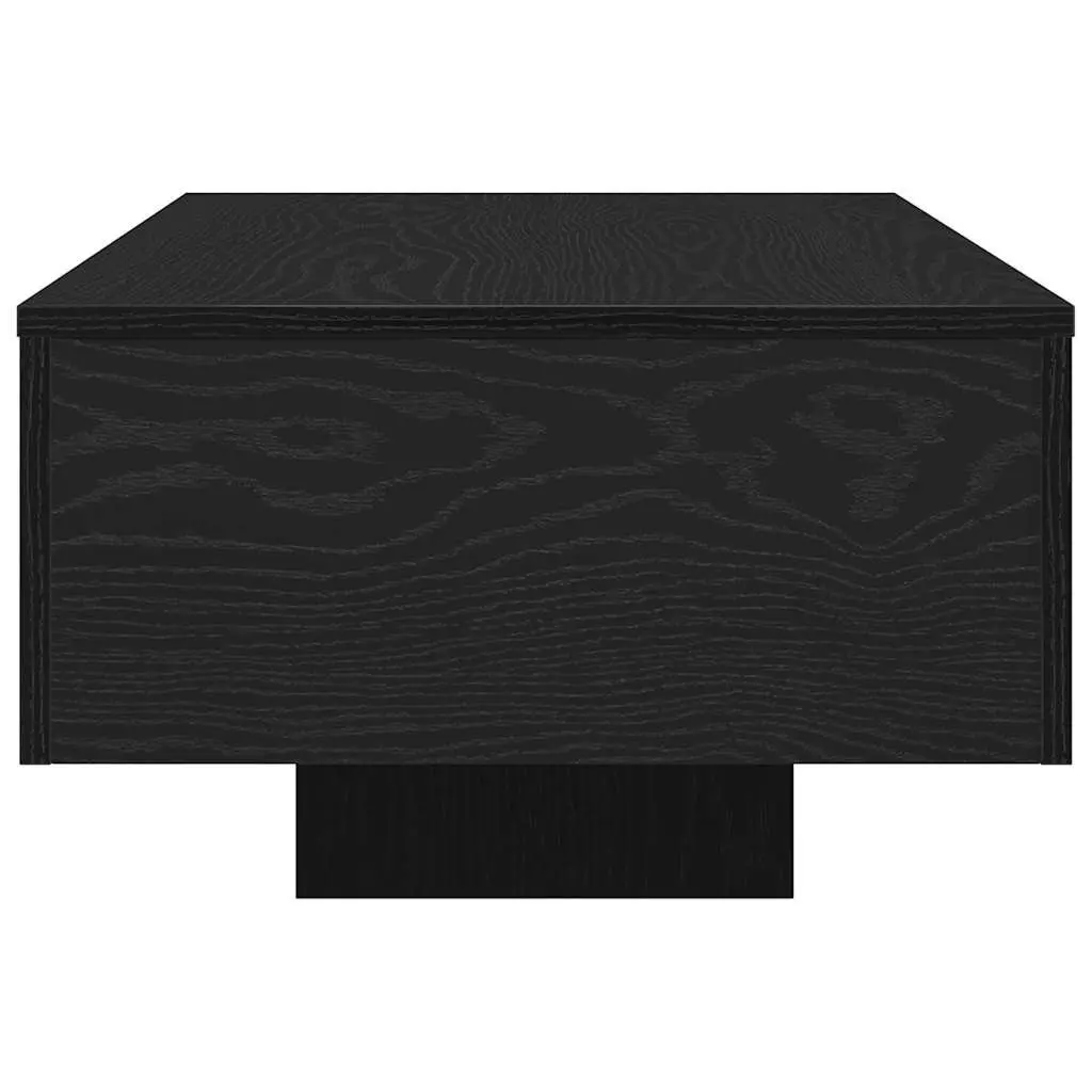 Black Engineered Wood Coffee Table with Clean Lines