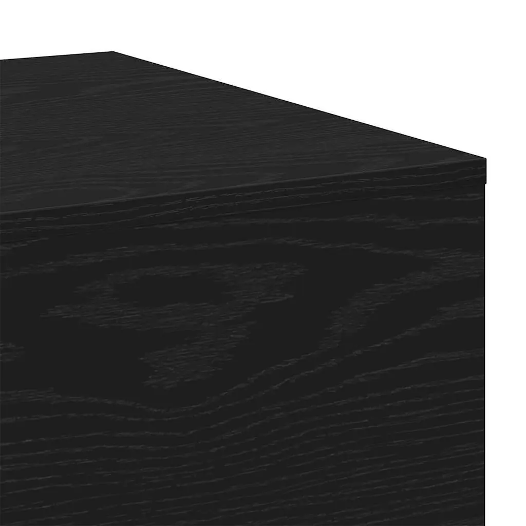 Black Engineered Wood Coffee Table with Clean Lines