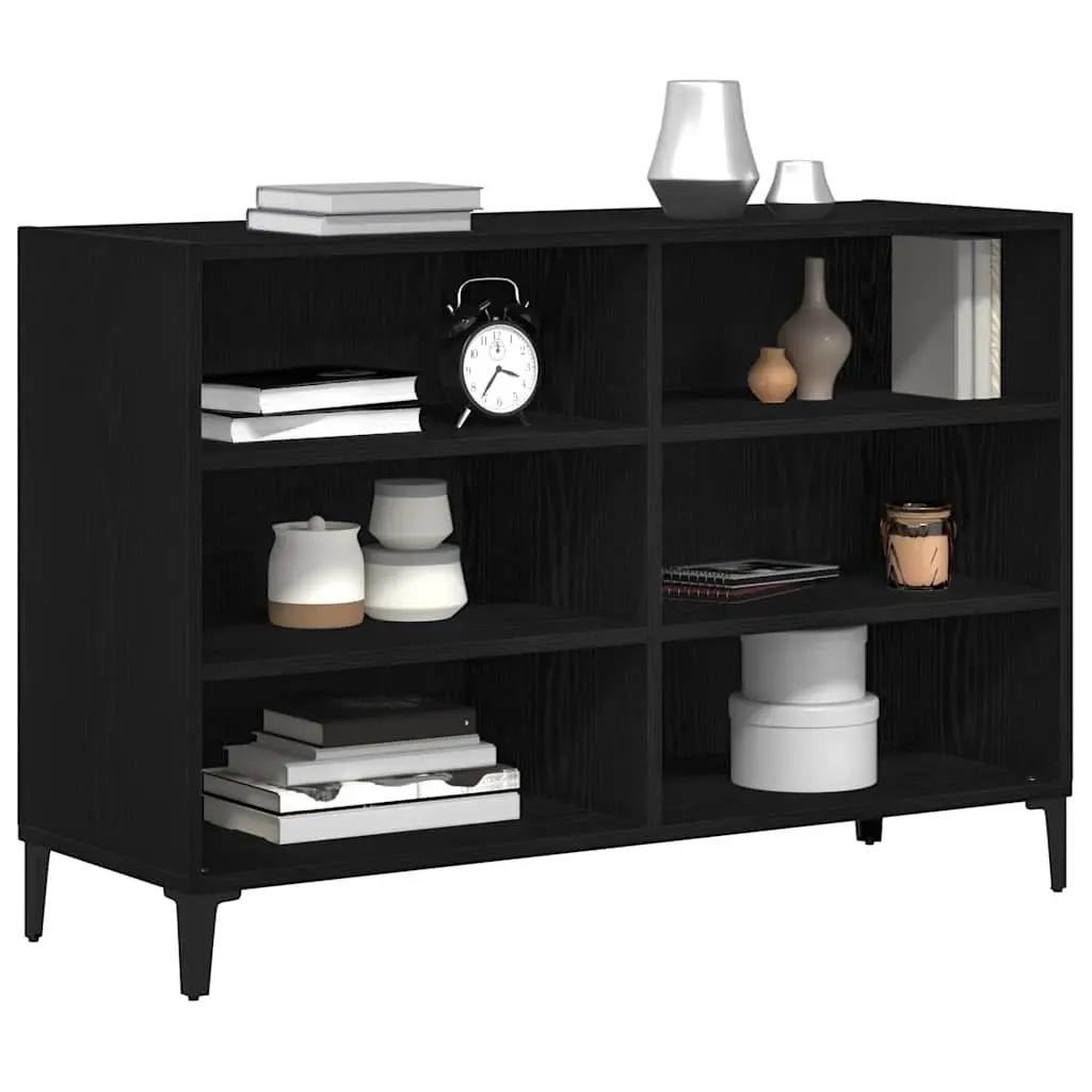 Sideboard Black Oak 103.5 x 35 x 70 cm Engineered Wood Storage Cabinet