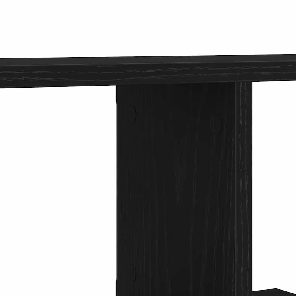 Wall-mounted Shelf Engineered Wood 125cm Black