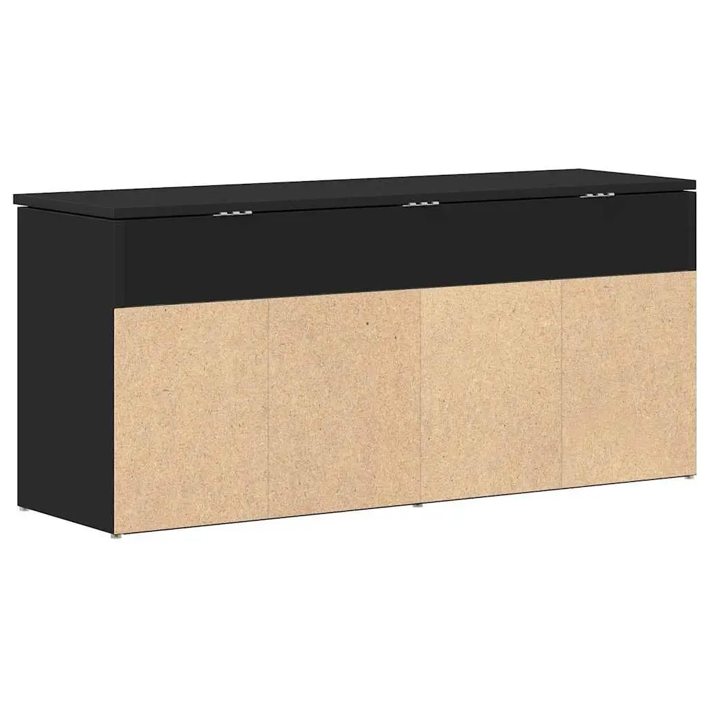 Black Storage Bench for Shoe Organisation and Seating