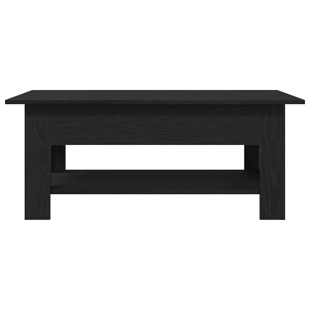 Coffee Table Engineered Wood 102cm Black Oak Modern Minimalist Living Room Storage