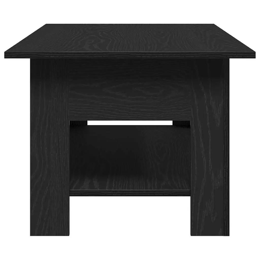Coffee Table Engineered Wood 102cm Black Oak Modern Minimalist Living Room Storage