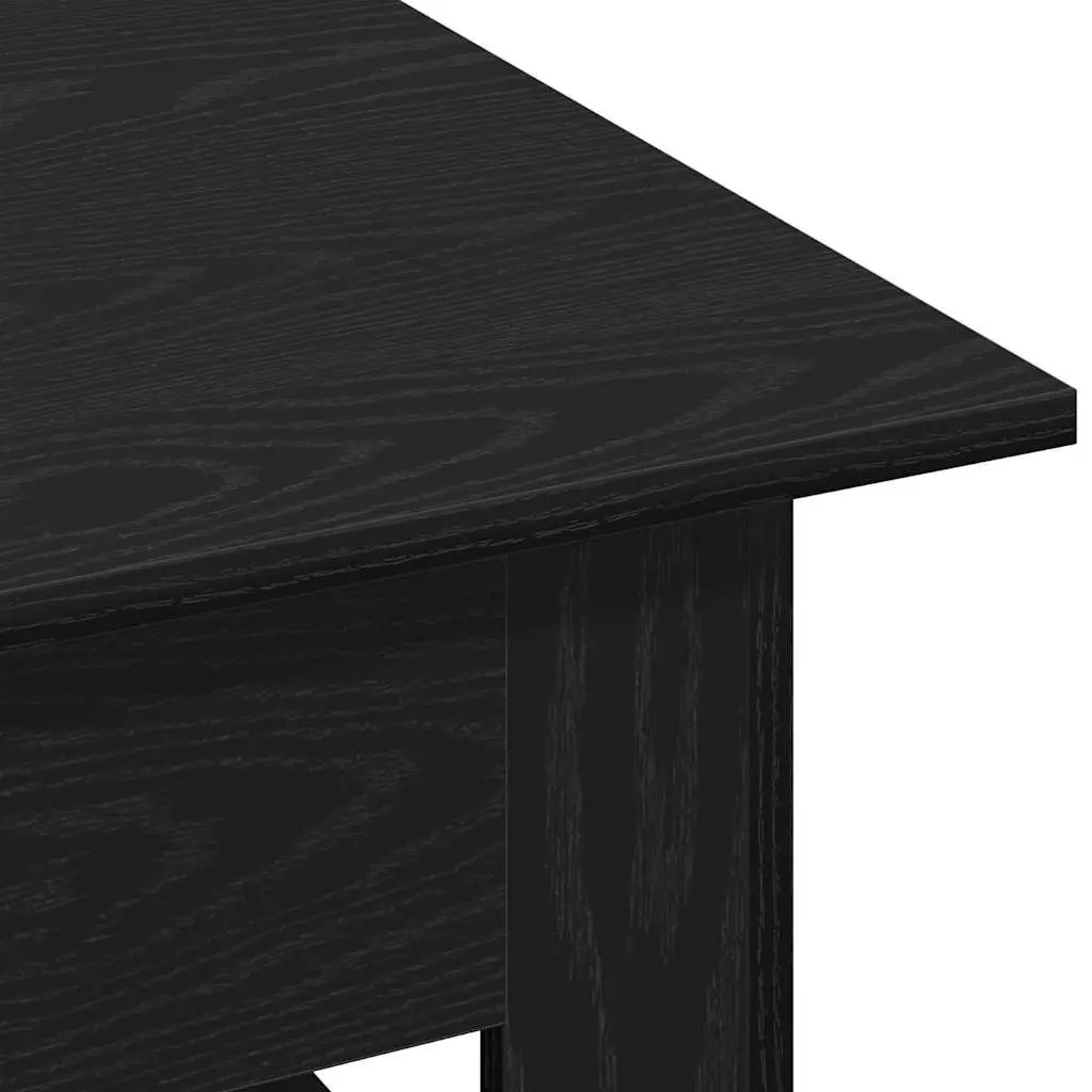 Coffee Table Engineered Wood 102cm Black Oak Modern Minimalist Living Room Storage