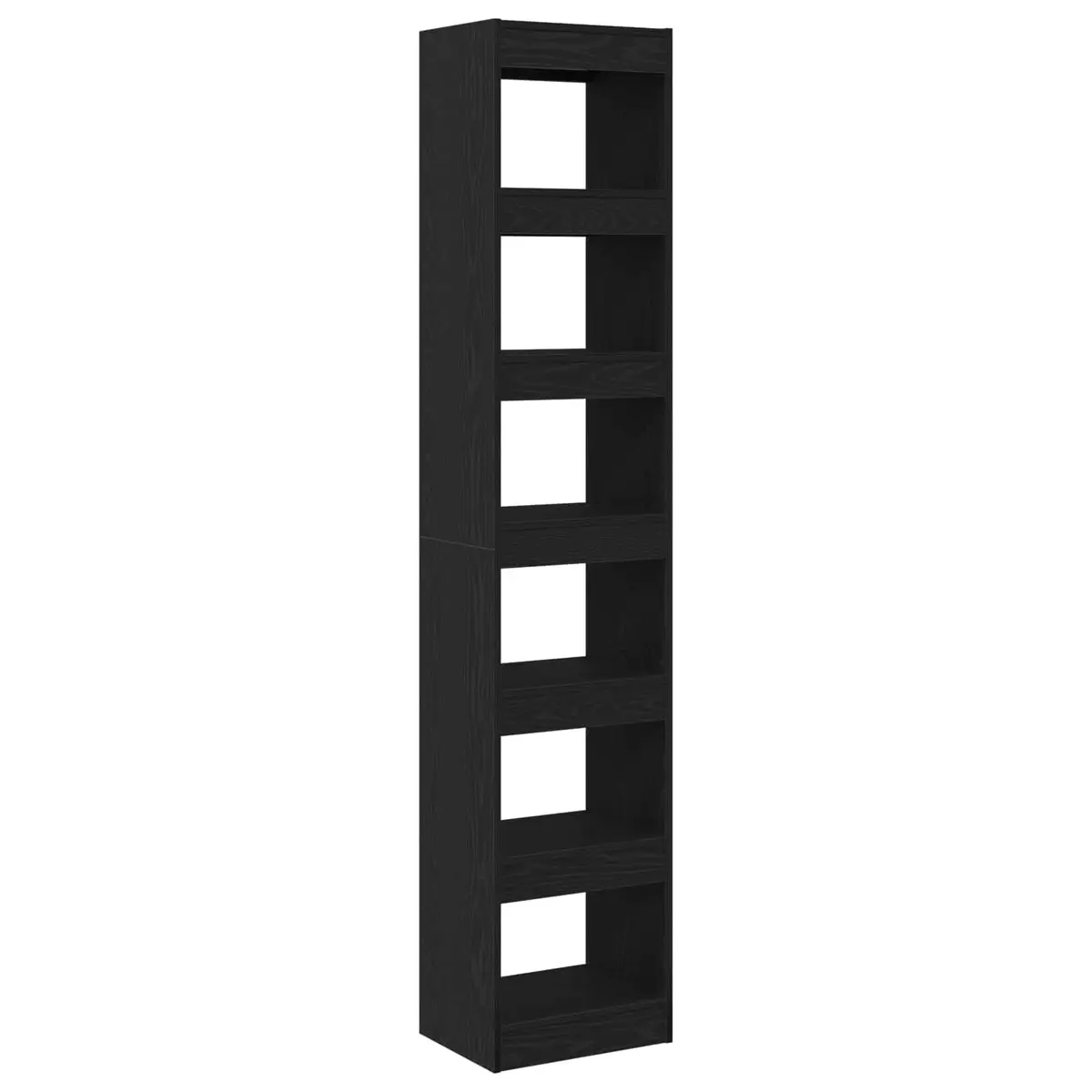 Book Cabinet Engineered Wood 40 x 30 x 198 cm Black Oak Freestanding Shelving Unit