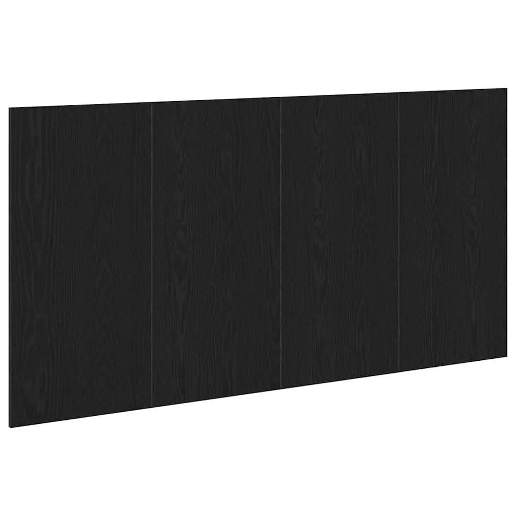 Black Oak Engineered Wood Wall-Mounted Headboard 160cm