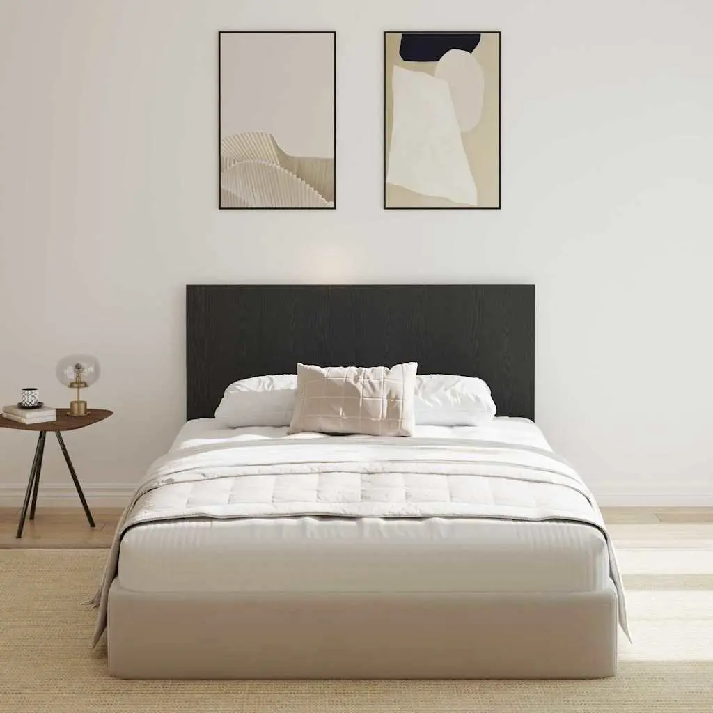 Black Oak Engineered Wood Wall-Mounted Headboard 160cm