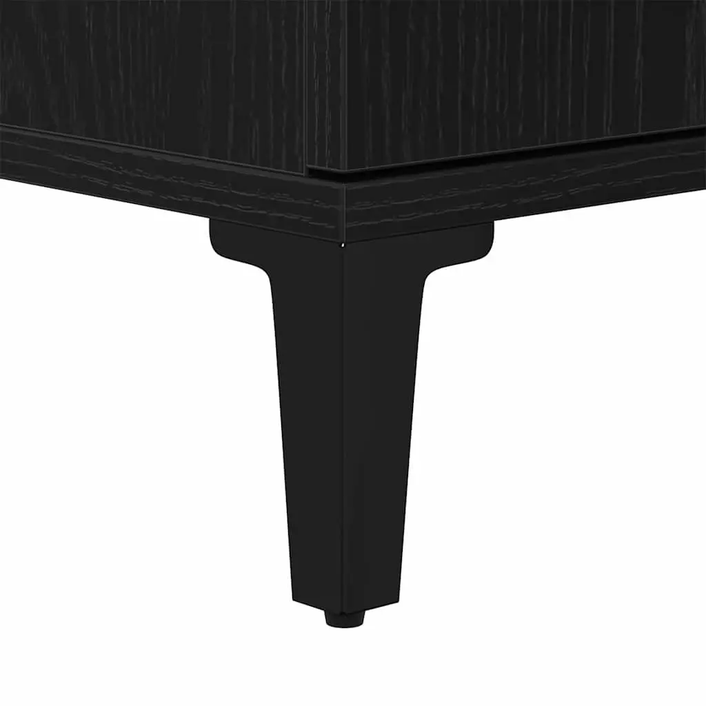 Bathroom Cabinet Engineered Wood Wall-Mounted Black 30 x 30 x 100 cm
