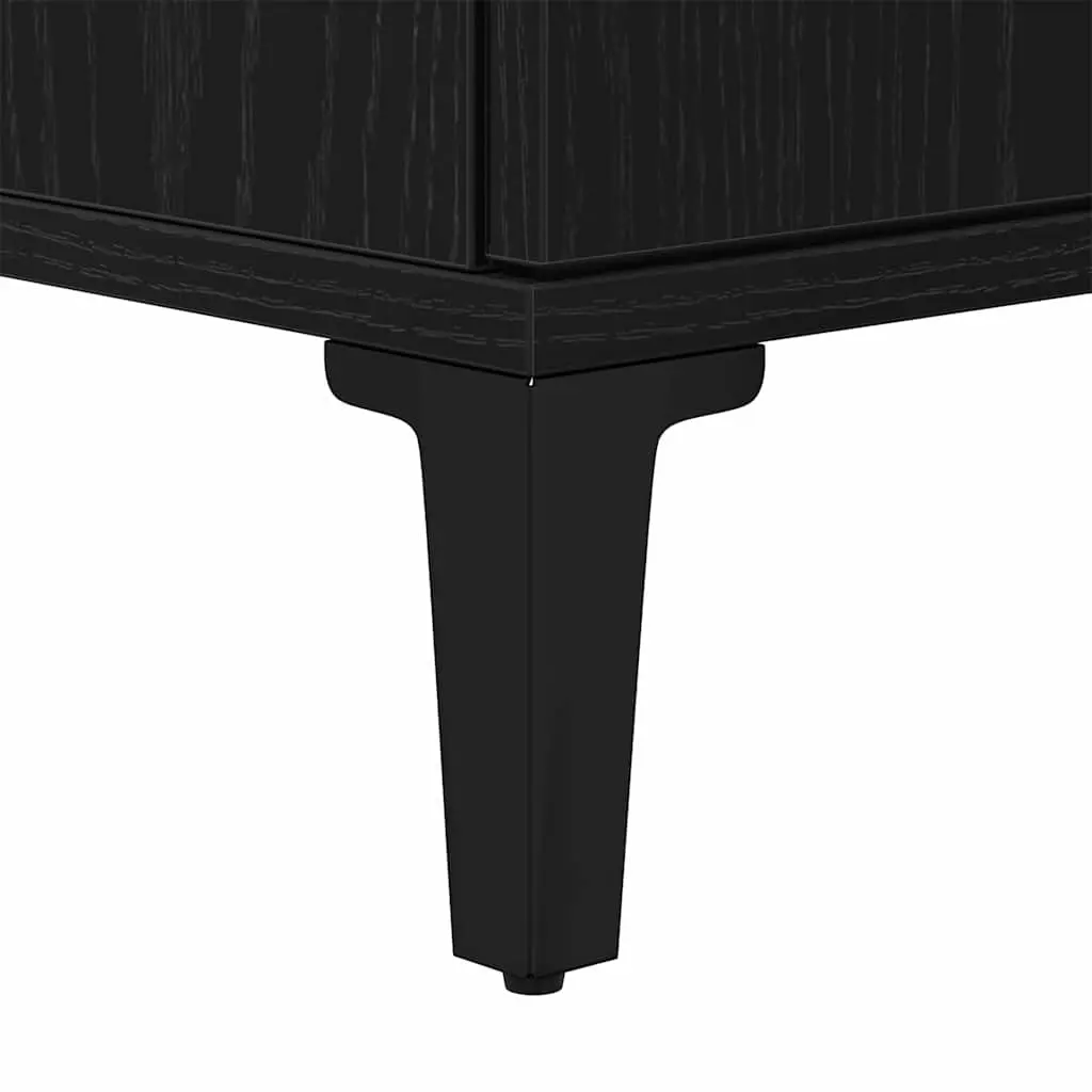 Wall-Mounted Bathroom Sink Cabinet in Black Oak