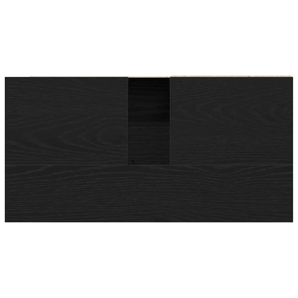 Wall-Mounted Bathroom Vanity Cabinet in Black Oak