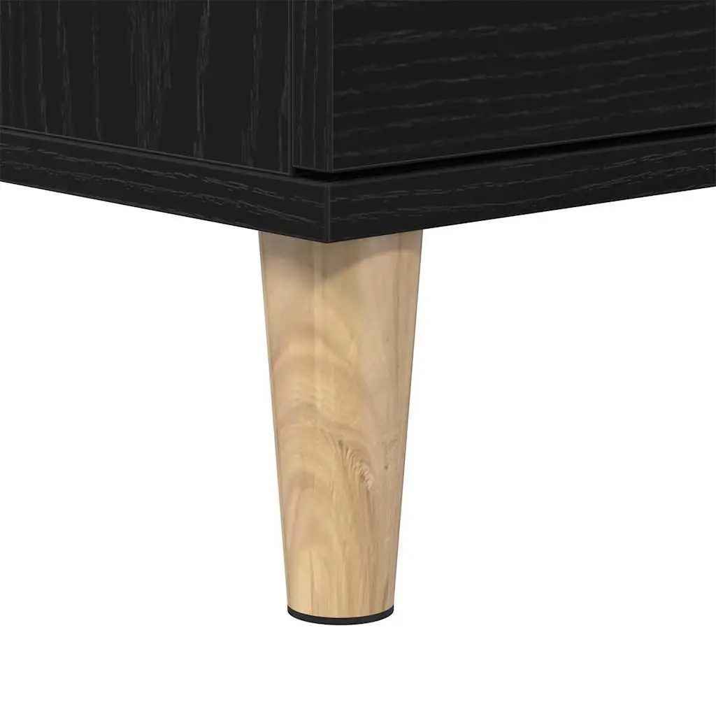 Black Oak Wall-Mounted Bathroom Vanity Sink Unit