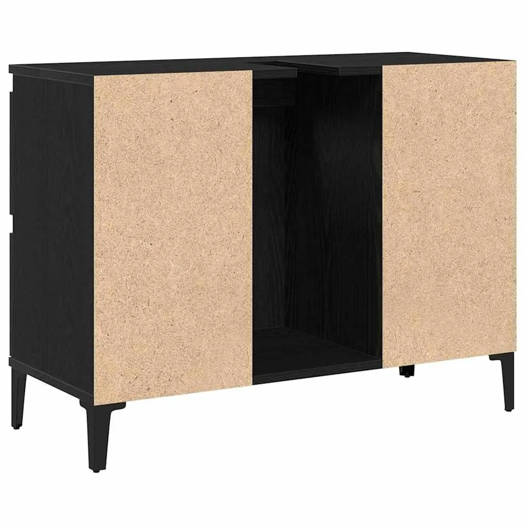 Black Wall-Mounted Bathroom Sink Cabinet