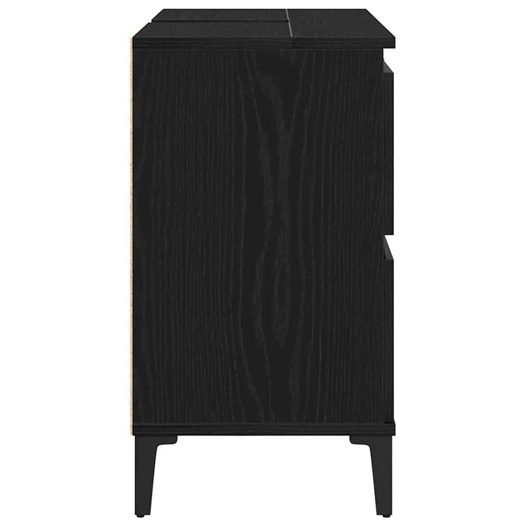 Black Wall-Mounted Bathroom Sink Cabinet