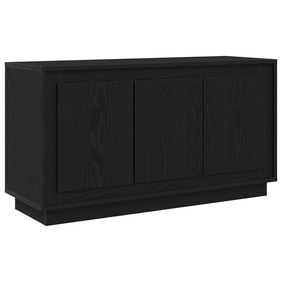 Sideboard Engineered Wood 102 x 35 x 55 cm Black Oak Storage Cabinet Dining