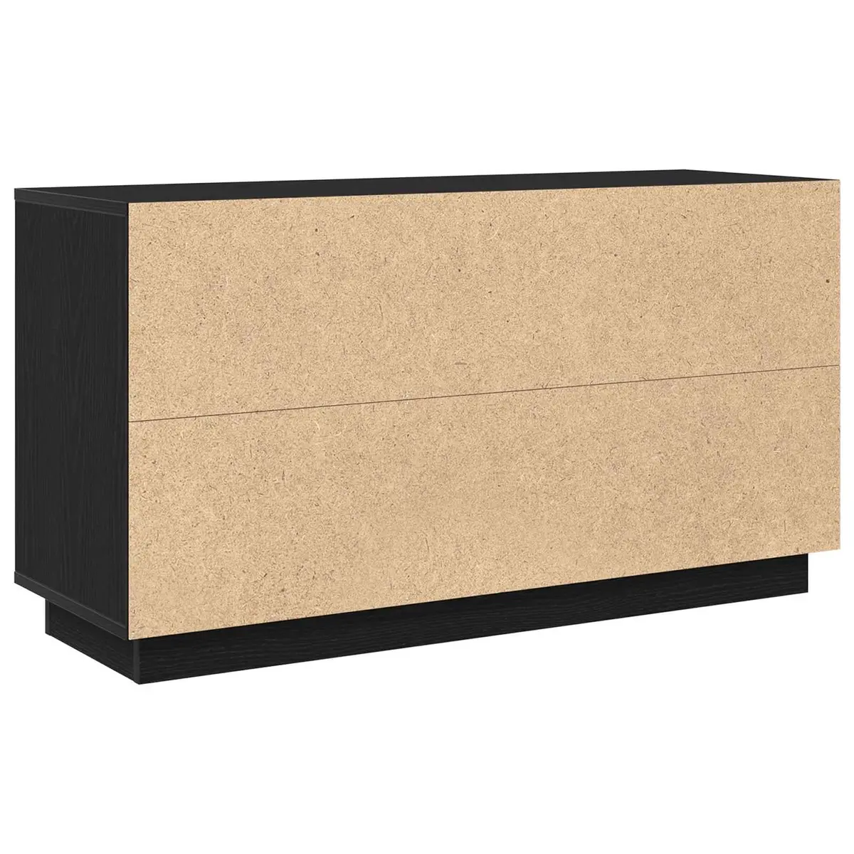 Sideboard Engineered Wood 102 x 35 x 55 cm Black Oak Storage Cabinet Dining
