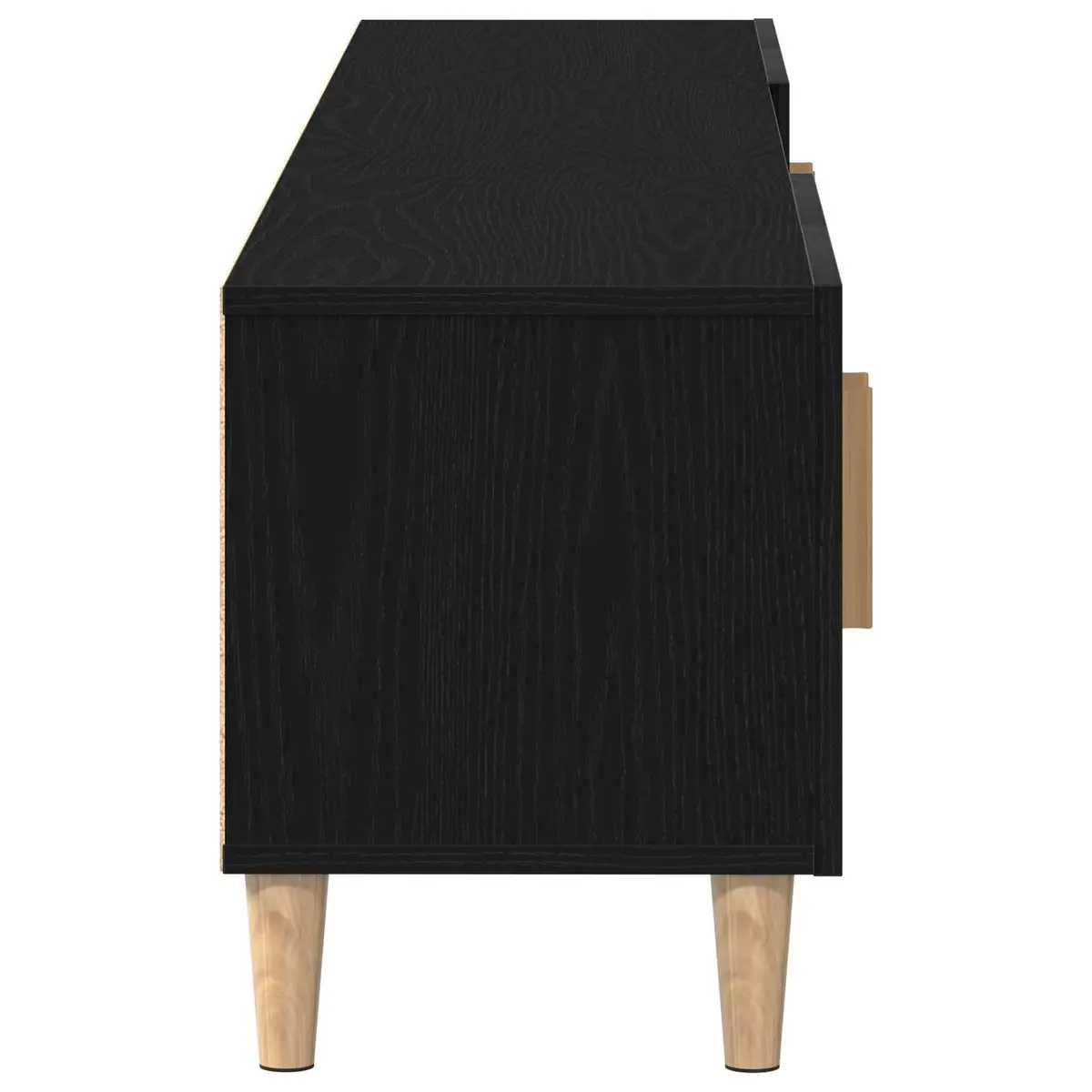 TV Cabinet Engineered Wood 180cm Black
