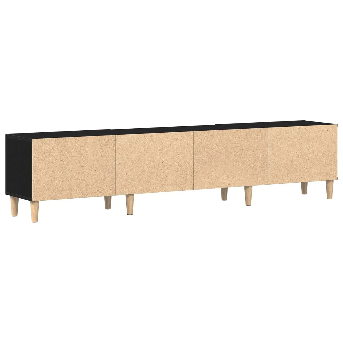 TV Cabinet Engineered Wood 180cm Black