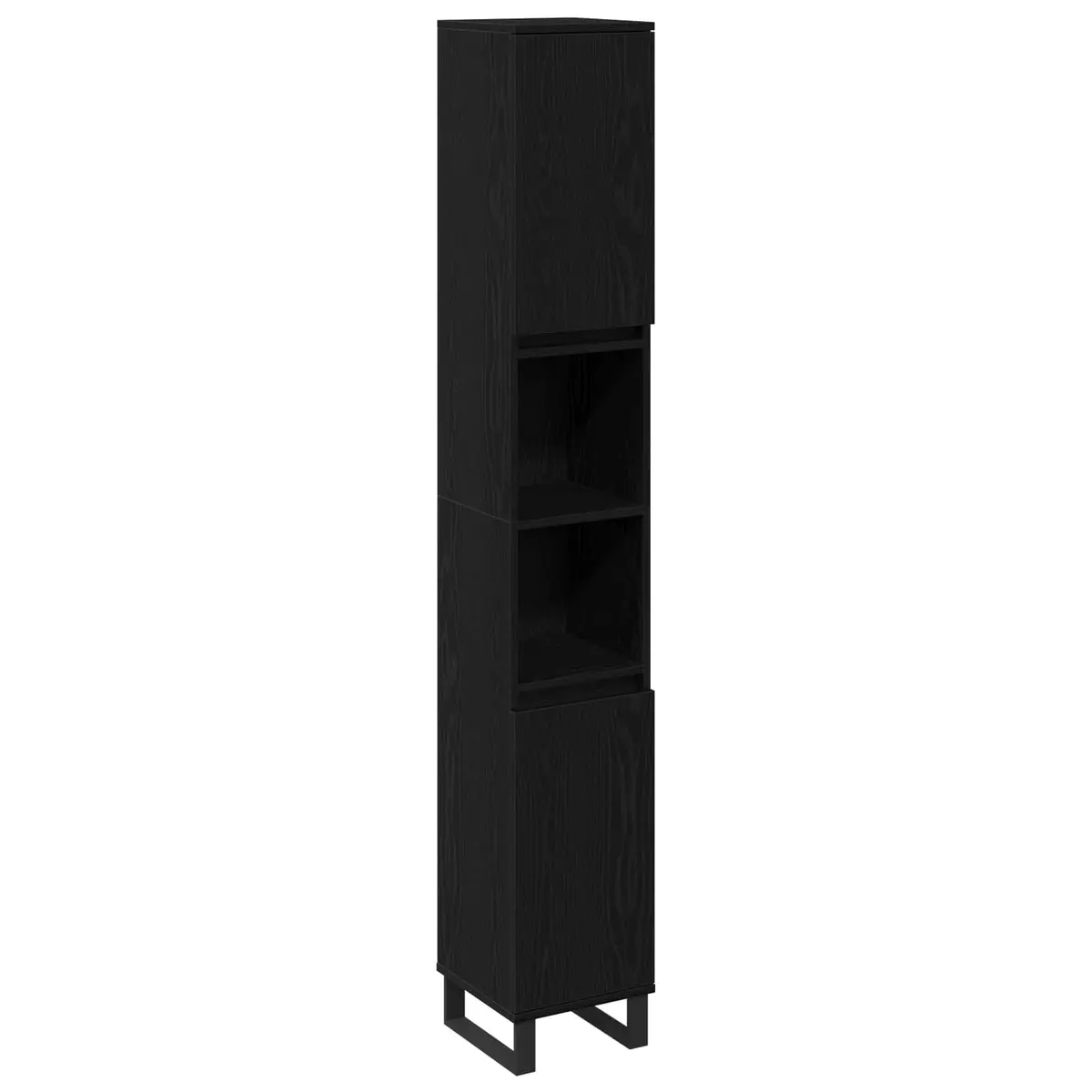 Black Engineered Wood Bathroom Vanity Cabinet