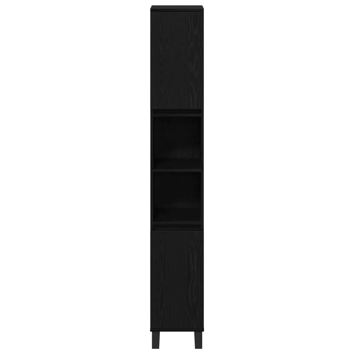 Black Engineered Wood Bathroom Vanity Cabinet