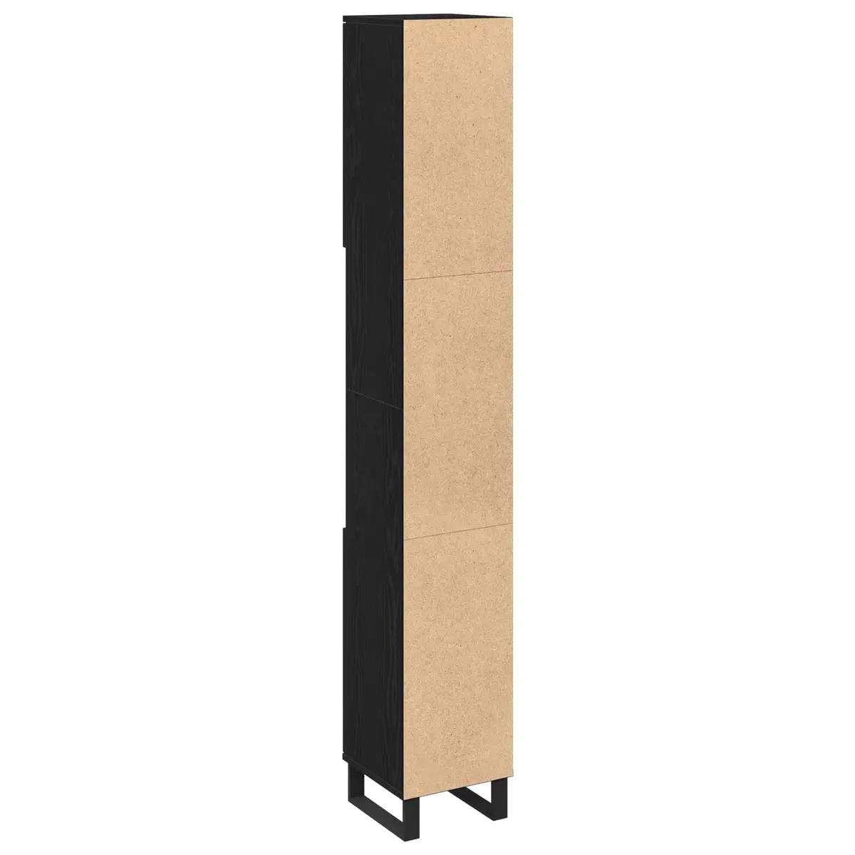 Black Engineered Wood Bathroom Vanity Cabinet