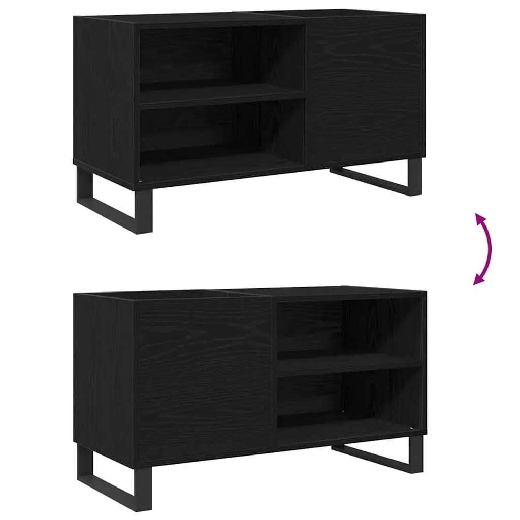Media Storage Cabinet Engineered Wood 85 x 38 x 48 cm Black Oak