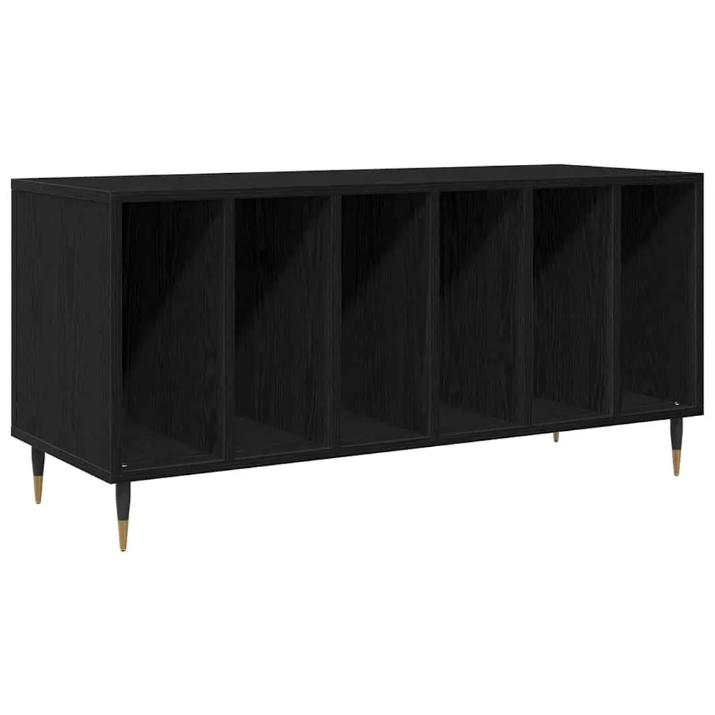 Record Cabinet Engineered Wood 100 x 38 x 48 cm Black Oak