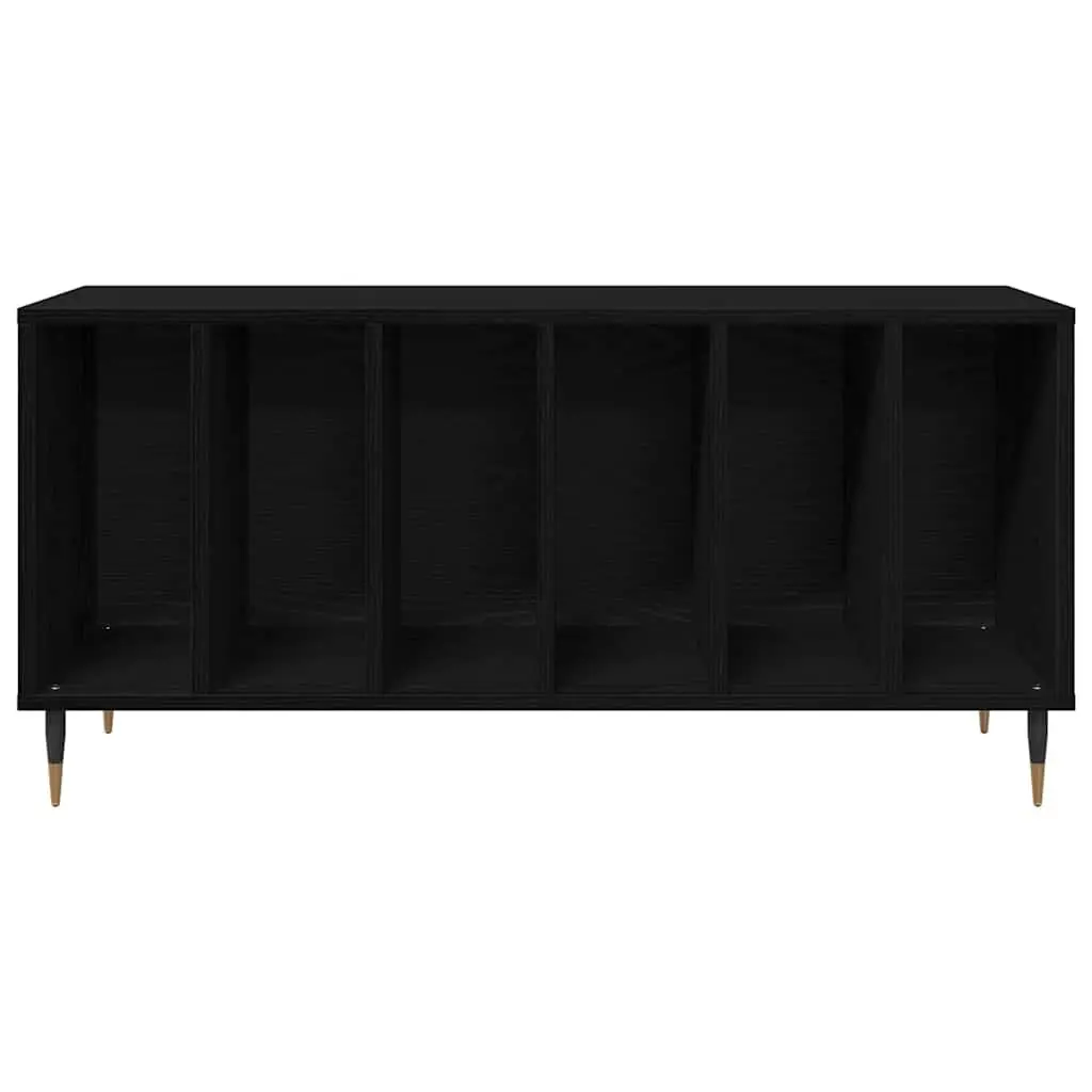 Record Cabinet Engineered Wood 100 x 38 x 48 cm Black Oak