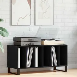 Stylish Black Media Storage Cabinet with Durable Build