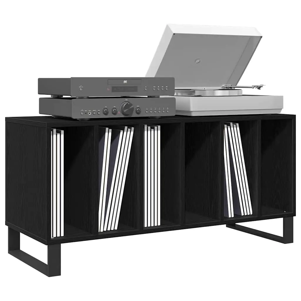 Media Storage Cabinet Engineered Wood 100 x 38 x 48 cm Black