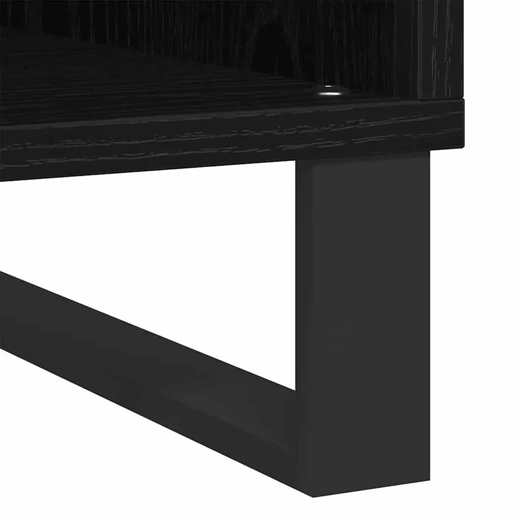Media Storage Cabinet Engineered Wood 100 x 38 x 48 cm Black