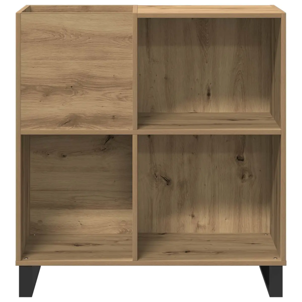 Record Storage Cabinet Engineered Wood Brown 84.5 x 38 x 89 cm
