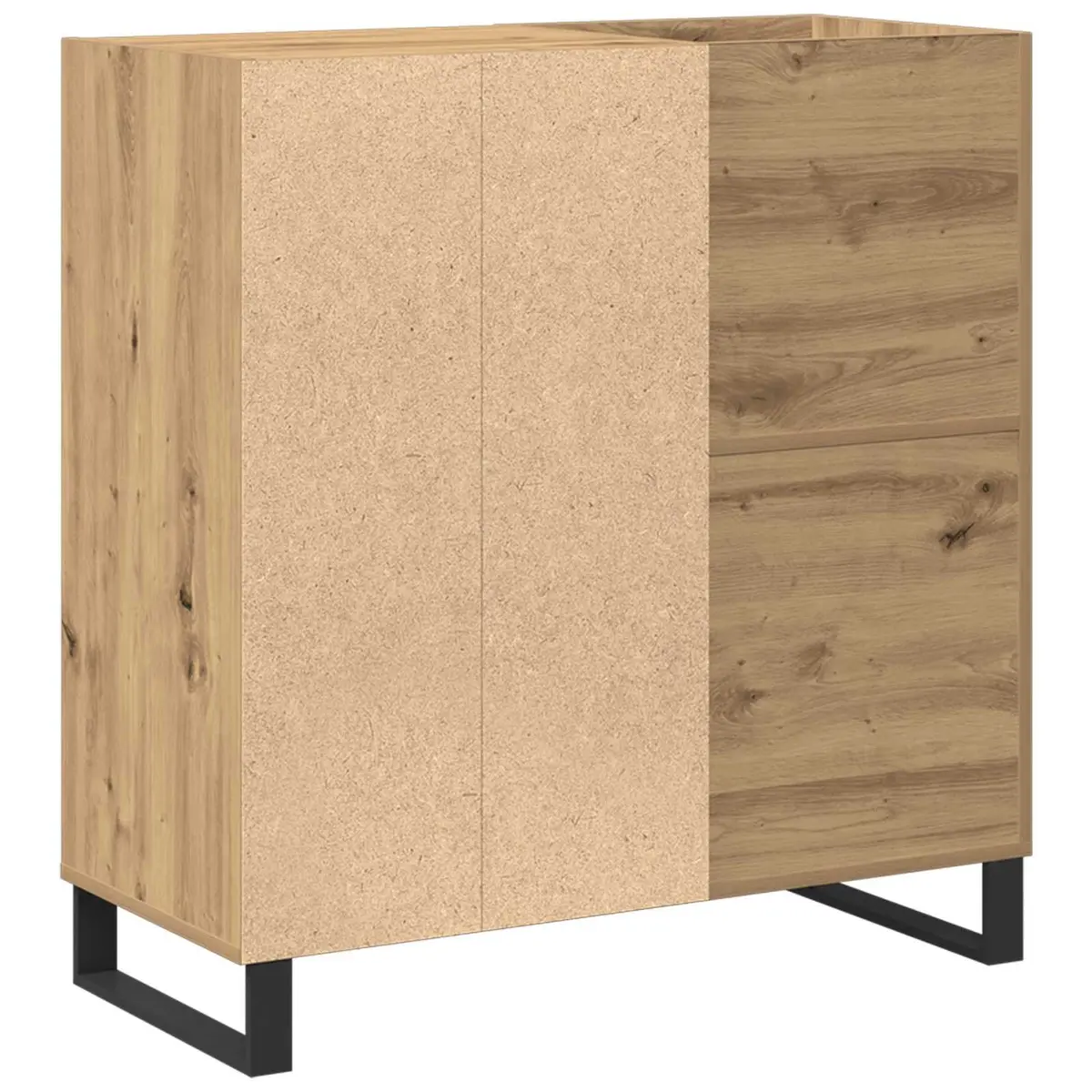 Record Storage Cabinet Engineered Wood Brown 84.5 x 38 x 89 cm