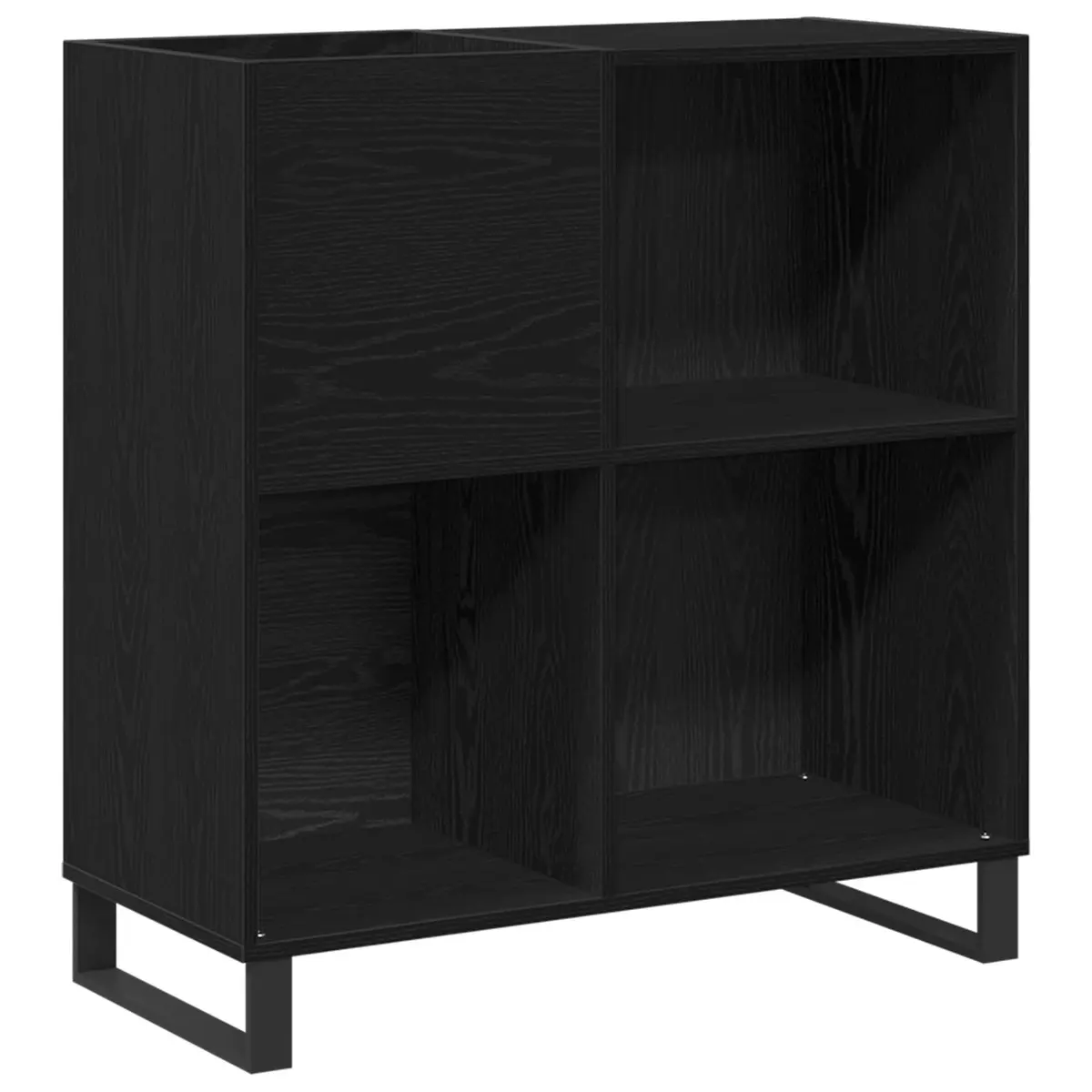 Record Cabinet Engineered Wood 85 x 38 x 89 cm Black