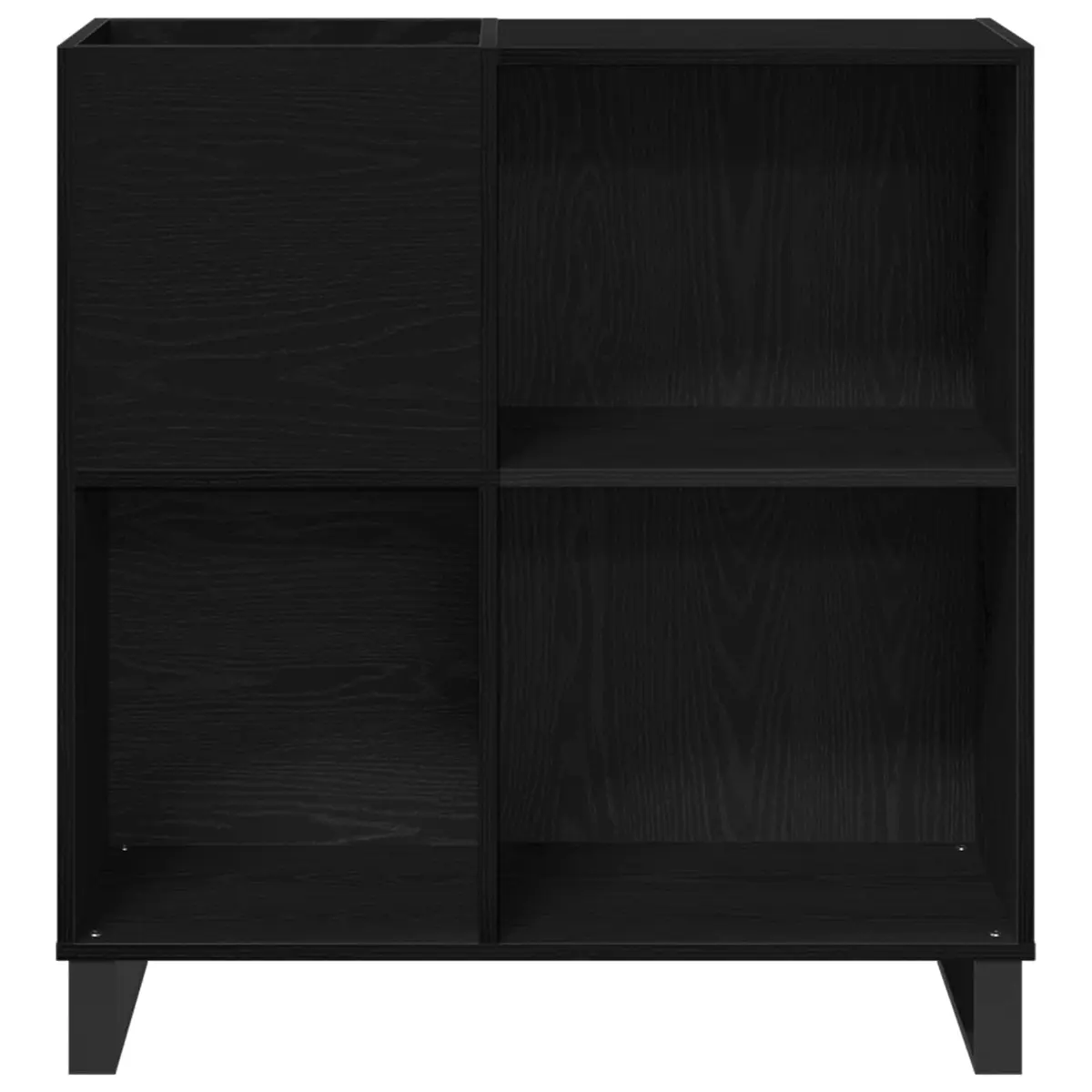 Record Cabinet Engineered Wood 85 x 38 x 89 cm Black