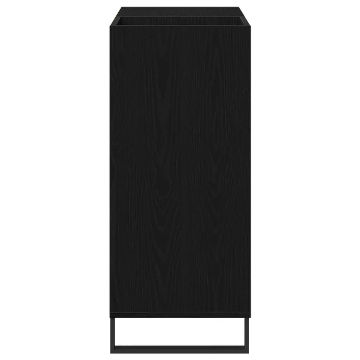 Record Cabinet Engineered Wood 85 x 38 x 89 cm Black