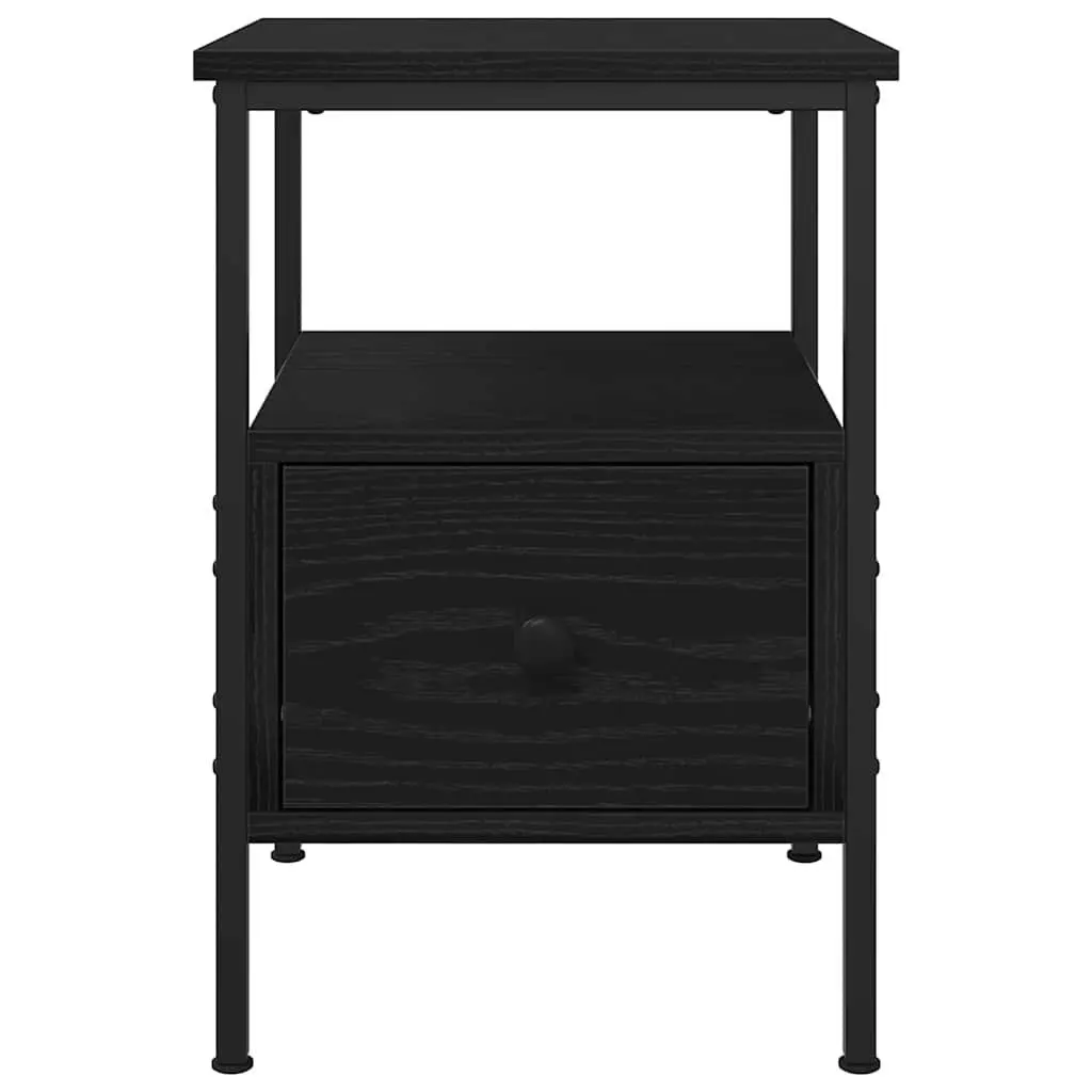 Bedside Table Engineered Wood 34x36x50cm Black