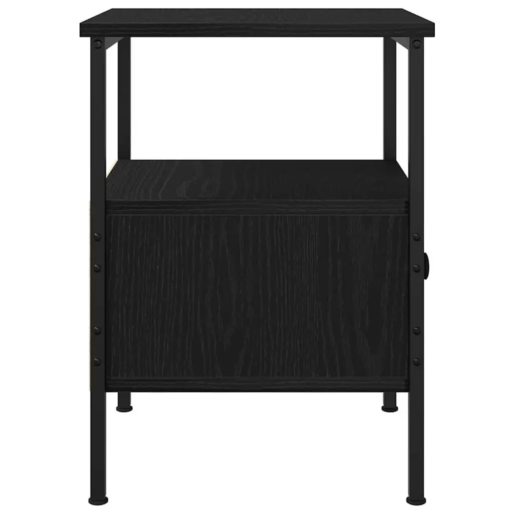 Bedside Table Engineered Wood 34x36x50cm Black