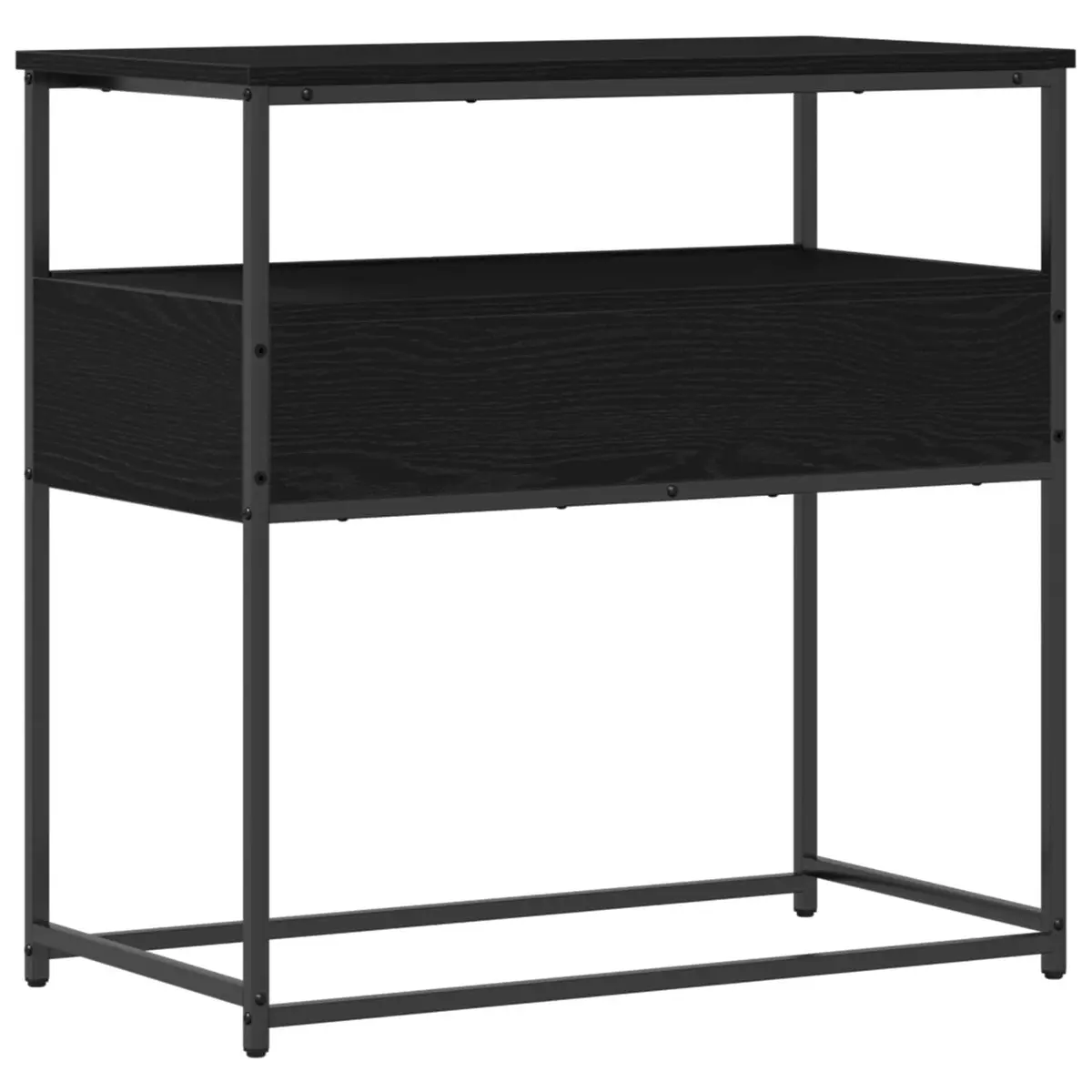 Black Console Table 75x40x75cm for Storage